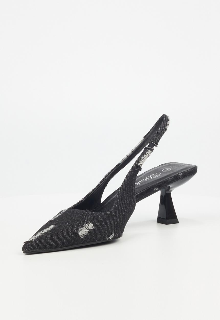 Miss Black - Luelle slingback court - black