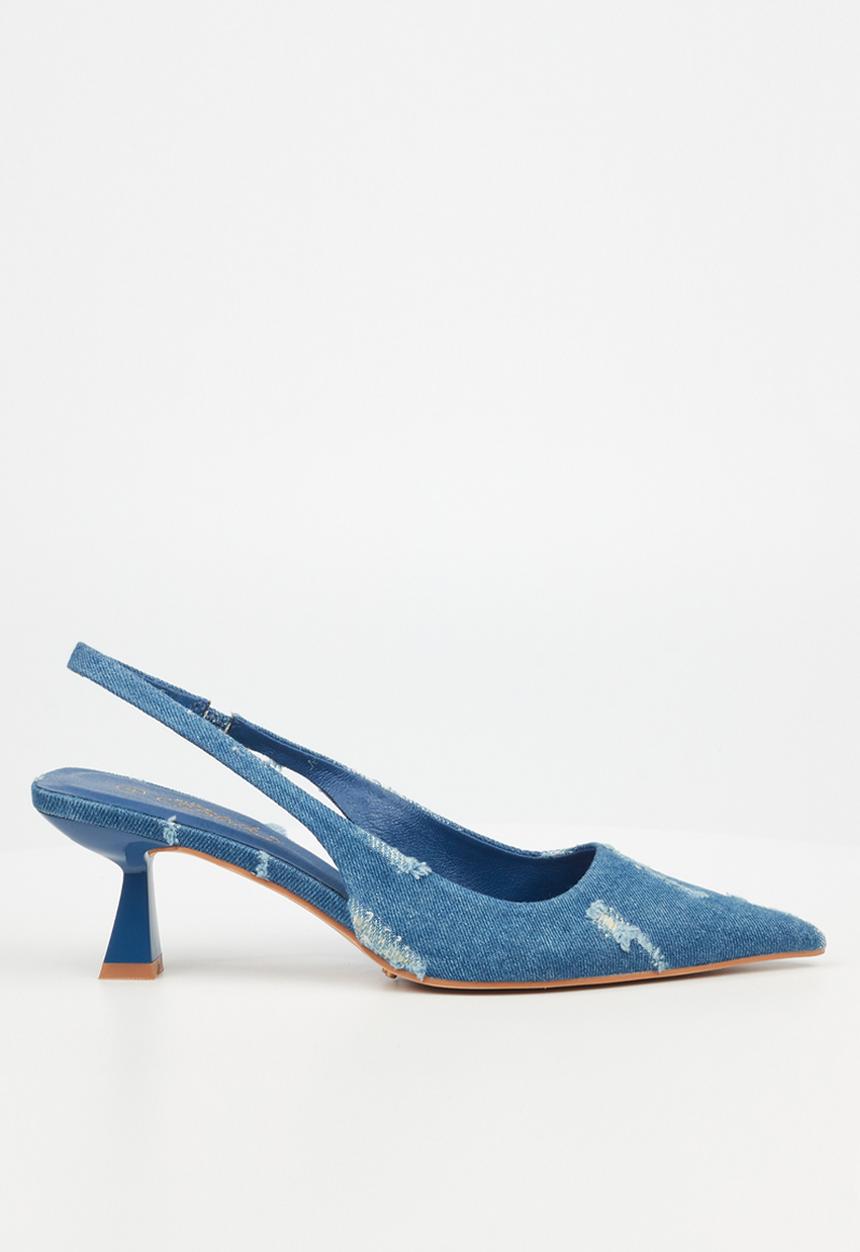 Miss Black - Luelle slingback court - blue