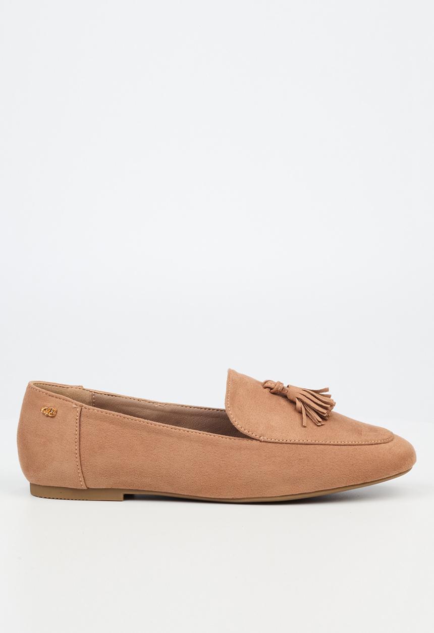 Miss Black - Jipsy stud detail loafer - taupe