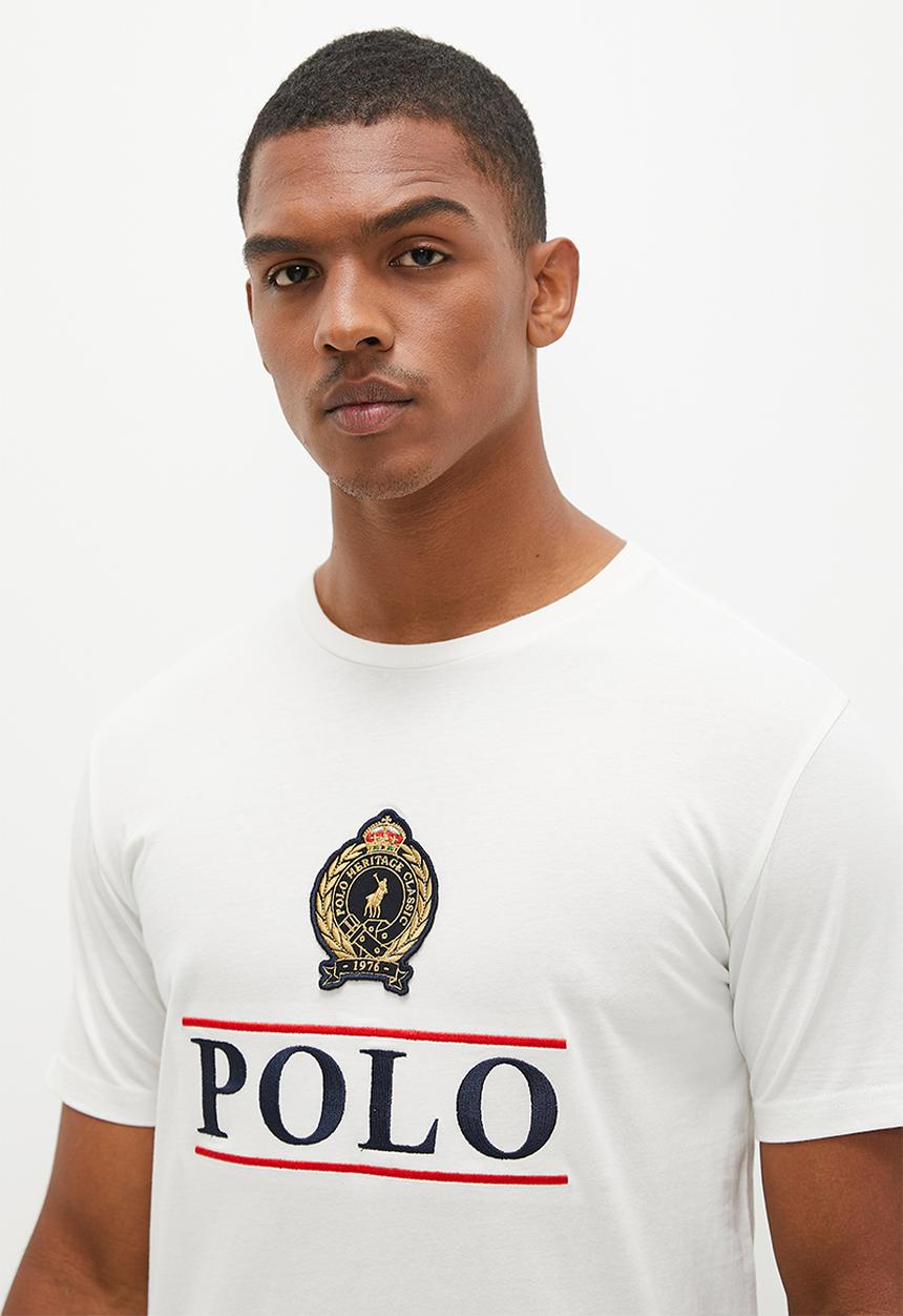 POLO - Mens short sleeve equestrian tee - white 