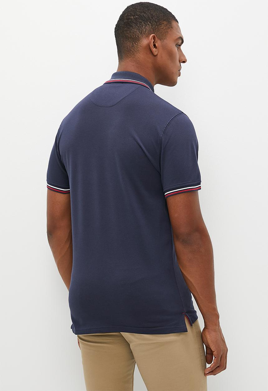 POLO - Men crest short sleeve golfer - navy