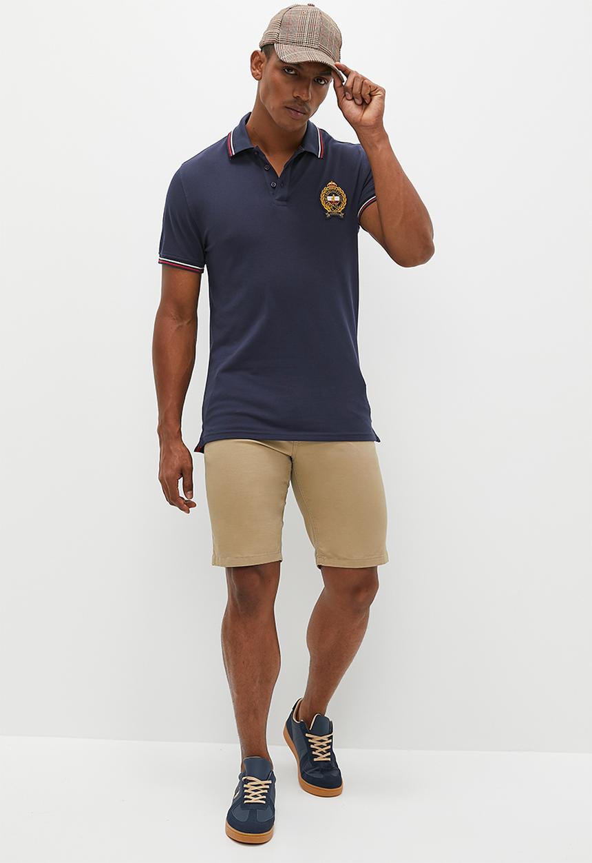 POLO - Men crest short sleeve golfer - navy