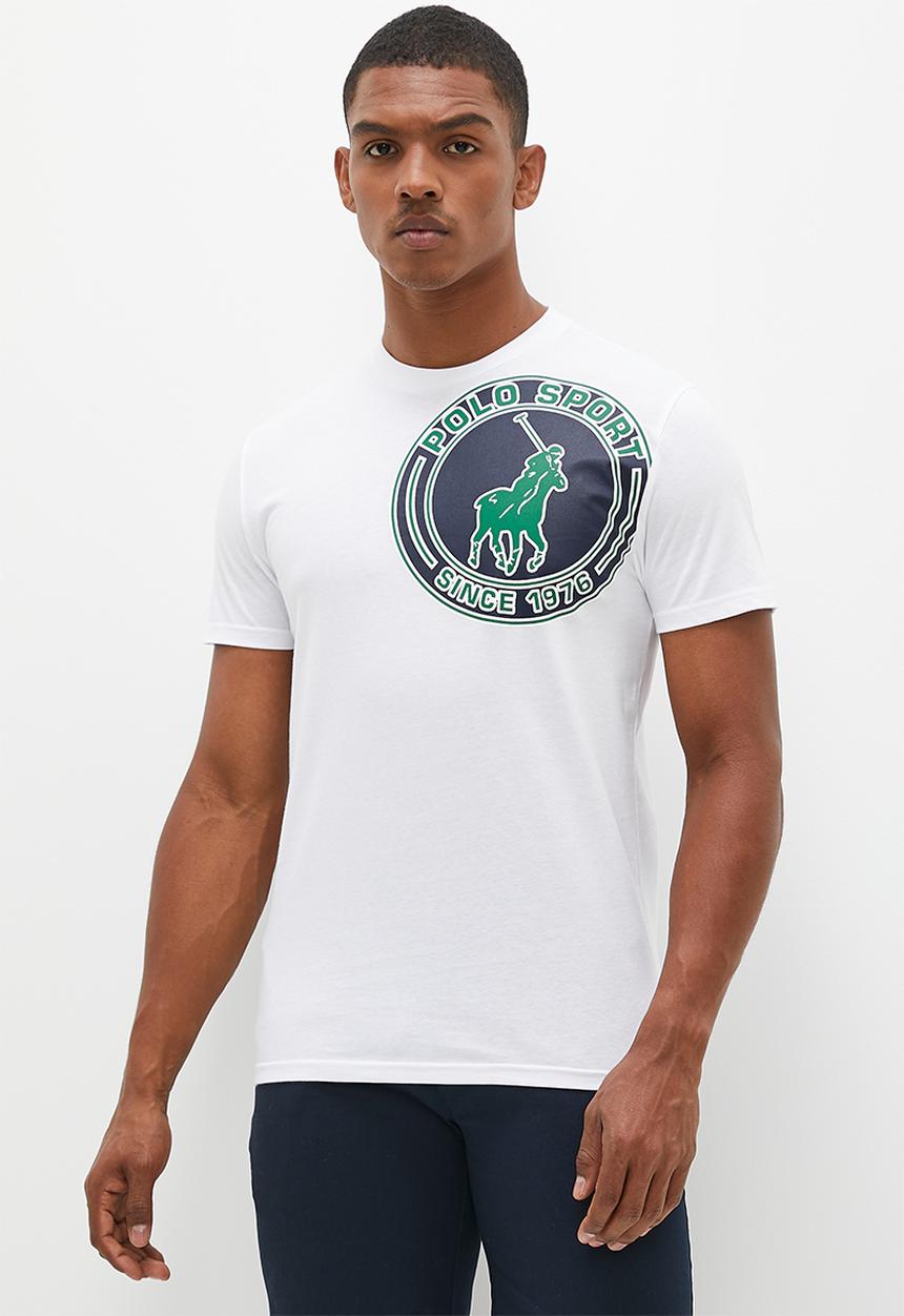 POLO - Men sport short sleeve logo tee - white 