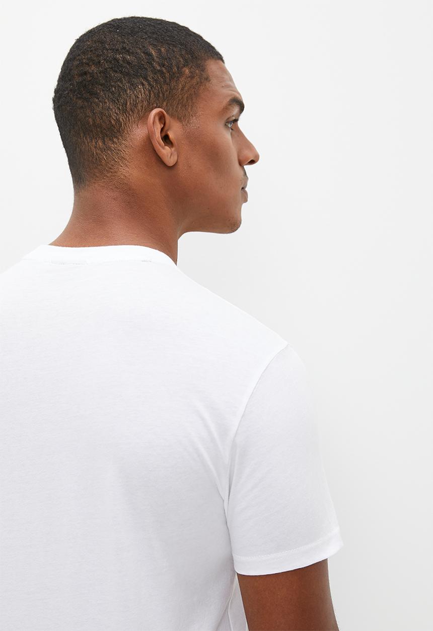 POLO - Men sport short sleeve logo tee - white 