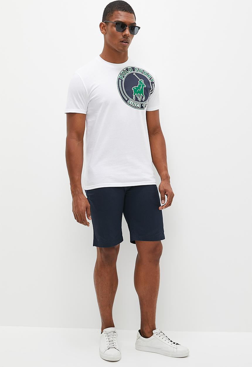 POLO - Men sport short sleeve logo tee - white 