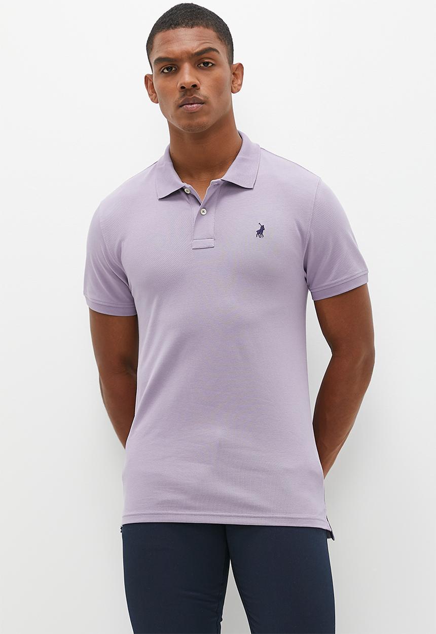 POLO - Mens classic pique short sleeve golfer - lilac 