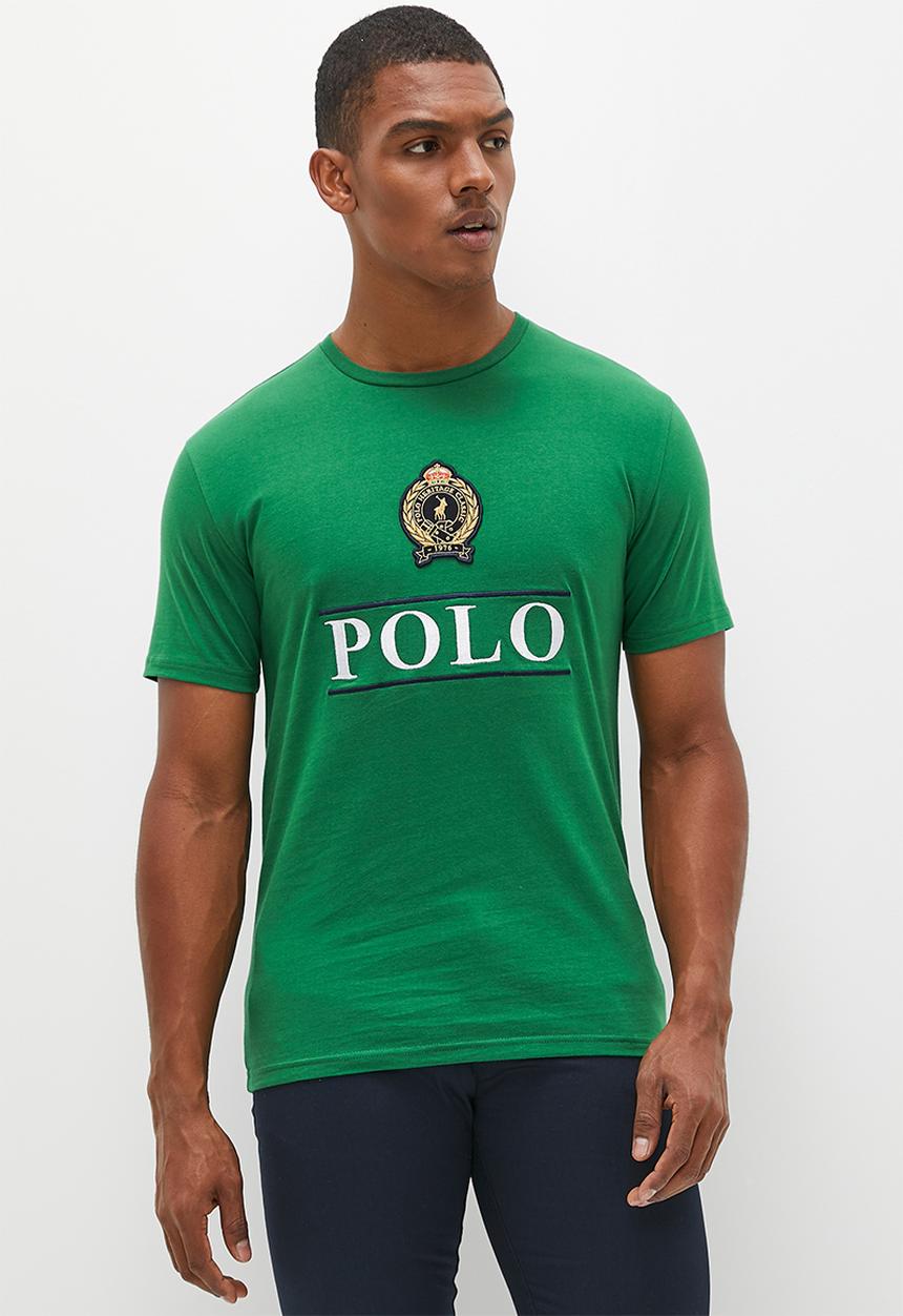 POLO - Mens short sleeve equestrian tee - bright green 