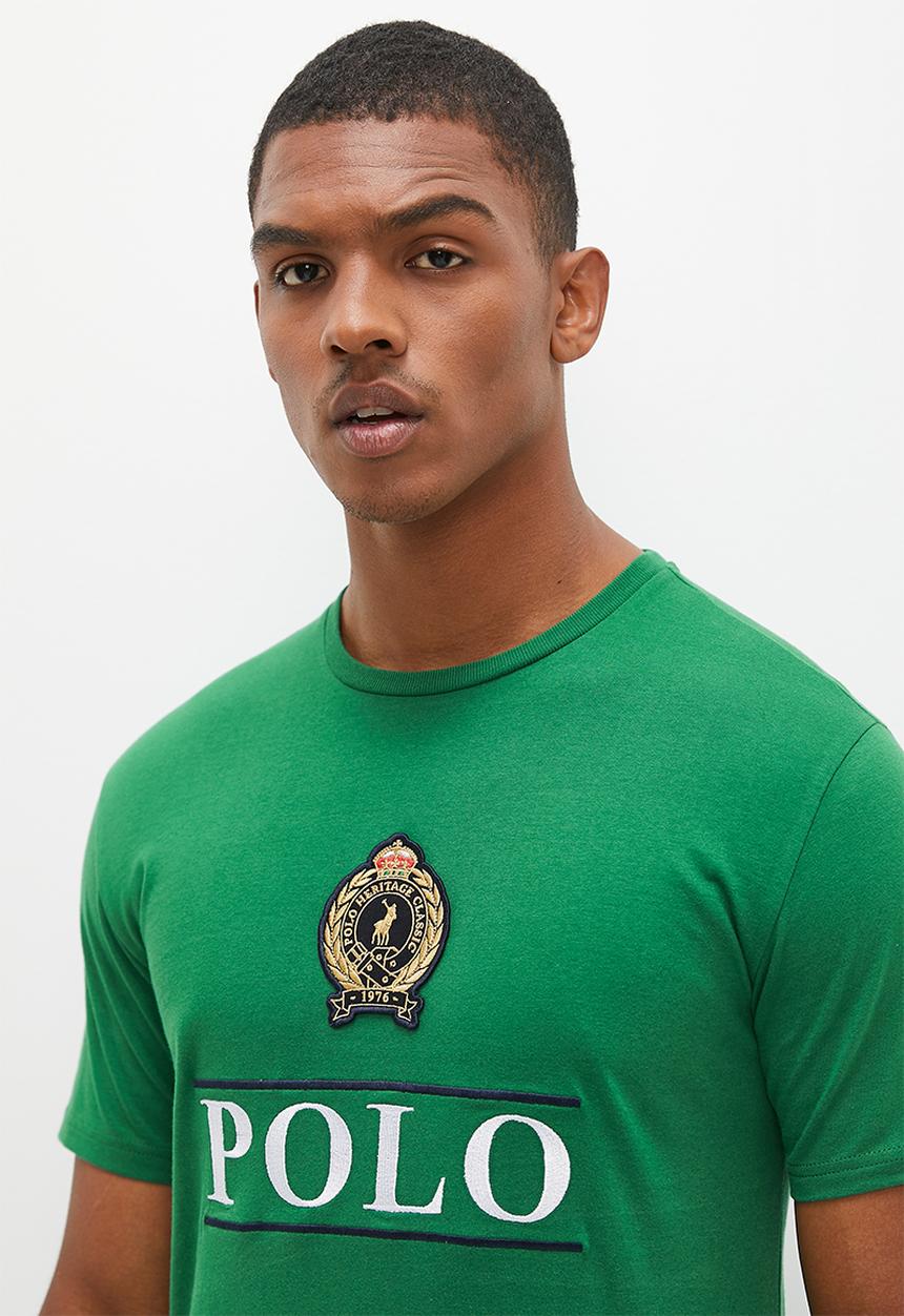 POLO - Mens short sleeve equestrian tee - bright green 