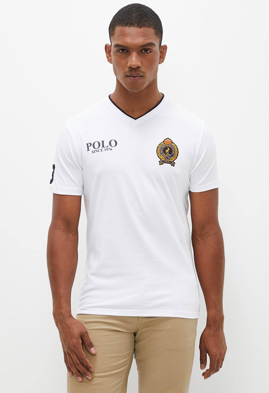 POLO - Mens short sleeve equestrian tee - white 