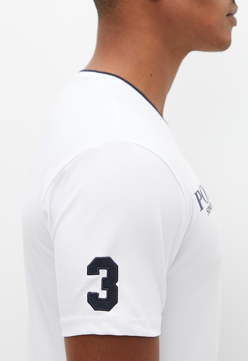 POLO - Mens short sleeve equestrian tee - white 