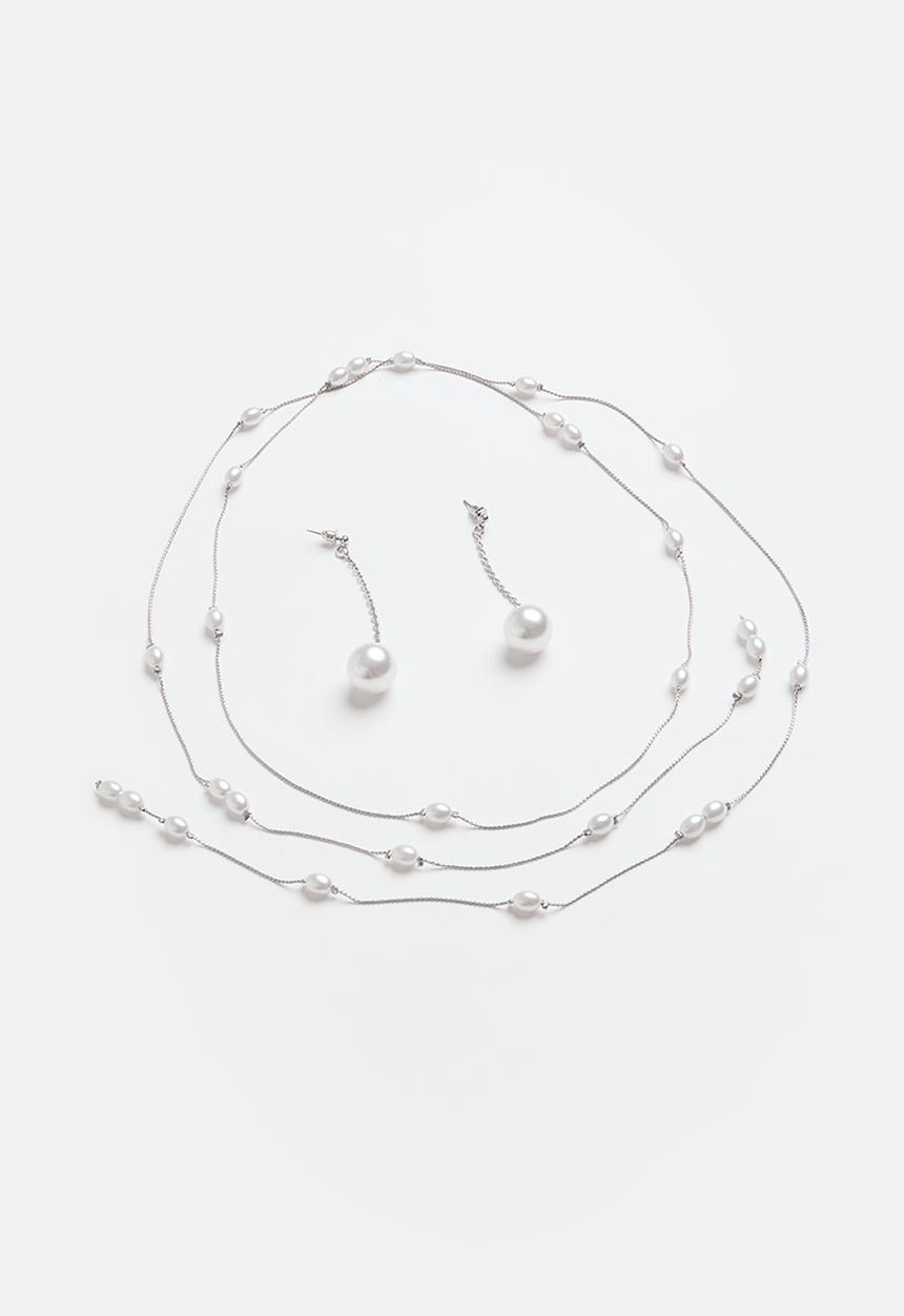 Superbalist - Rylan earring and necklace set-silver