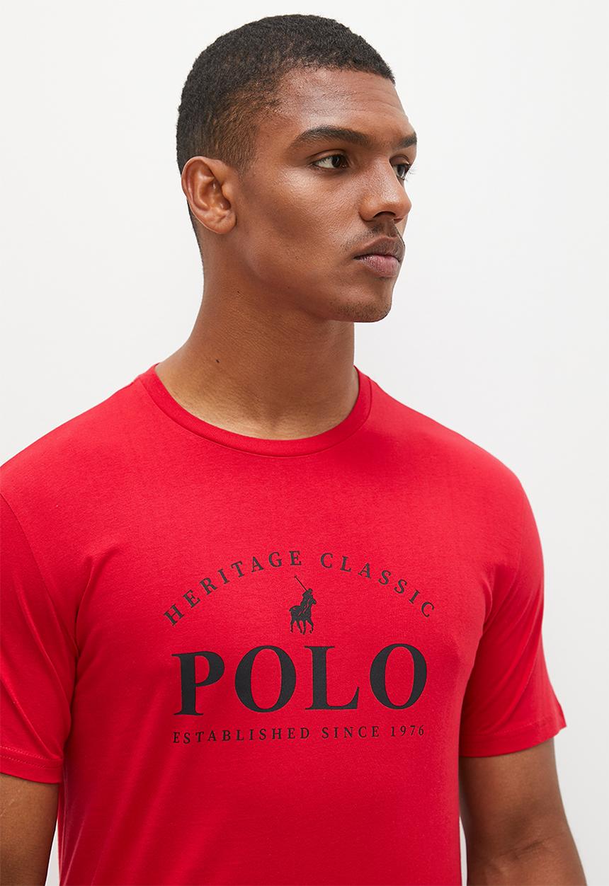 POLO - Mens heritage short sleeve tee - red