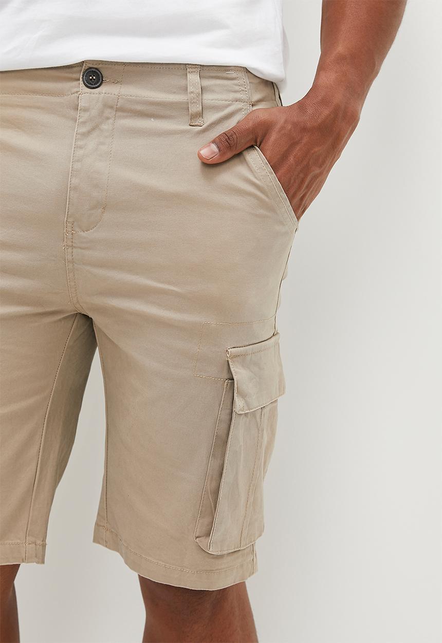 Pierre Cardin - PC stretch cargo shorts - natural 