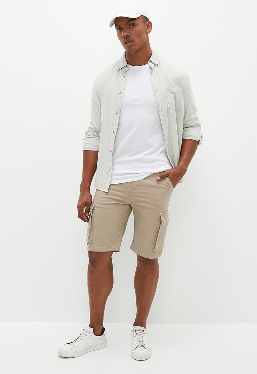 Pierre Cardin - PC stretch cargo shorts - natural 
