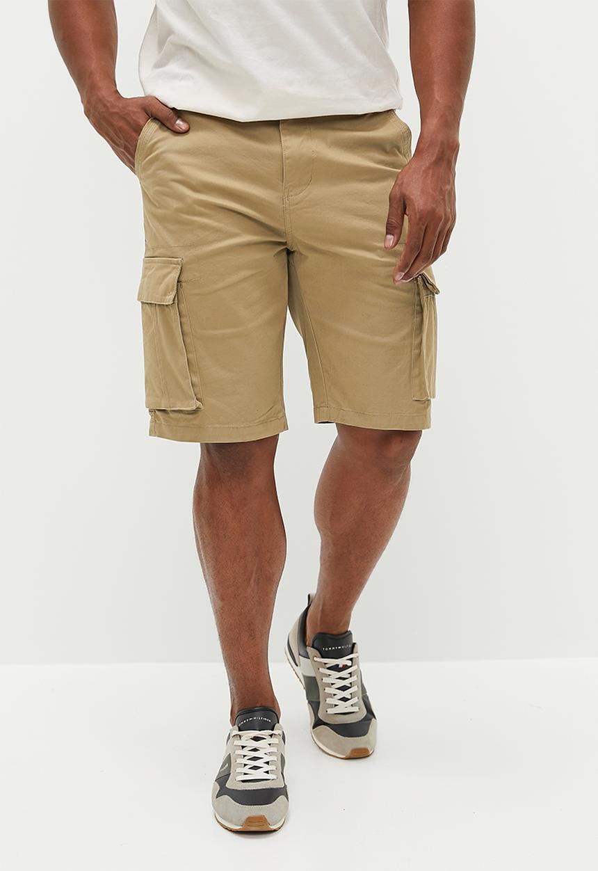 Pierre Cardin - PC stretch cargo shorts - khaki