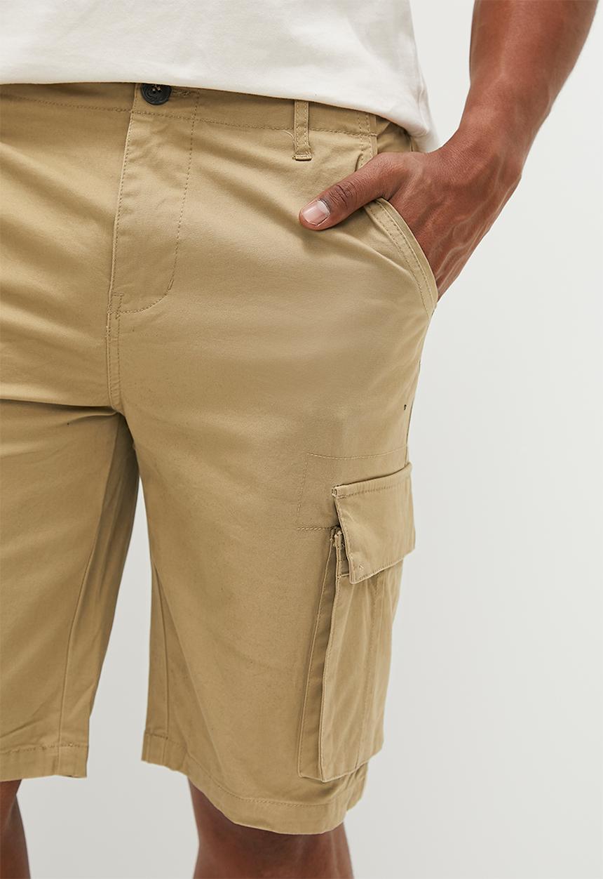 Pierre Cardin - PC stretch cargo shorts - khaki