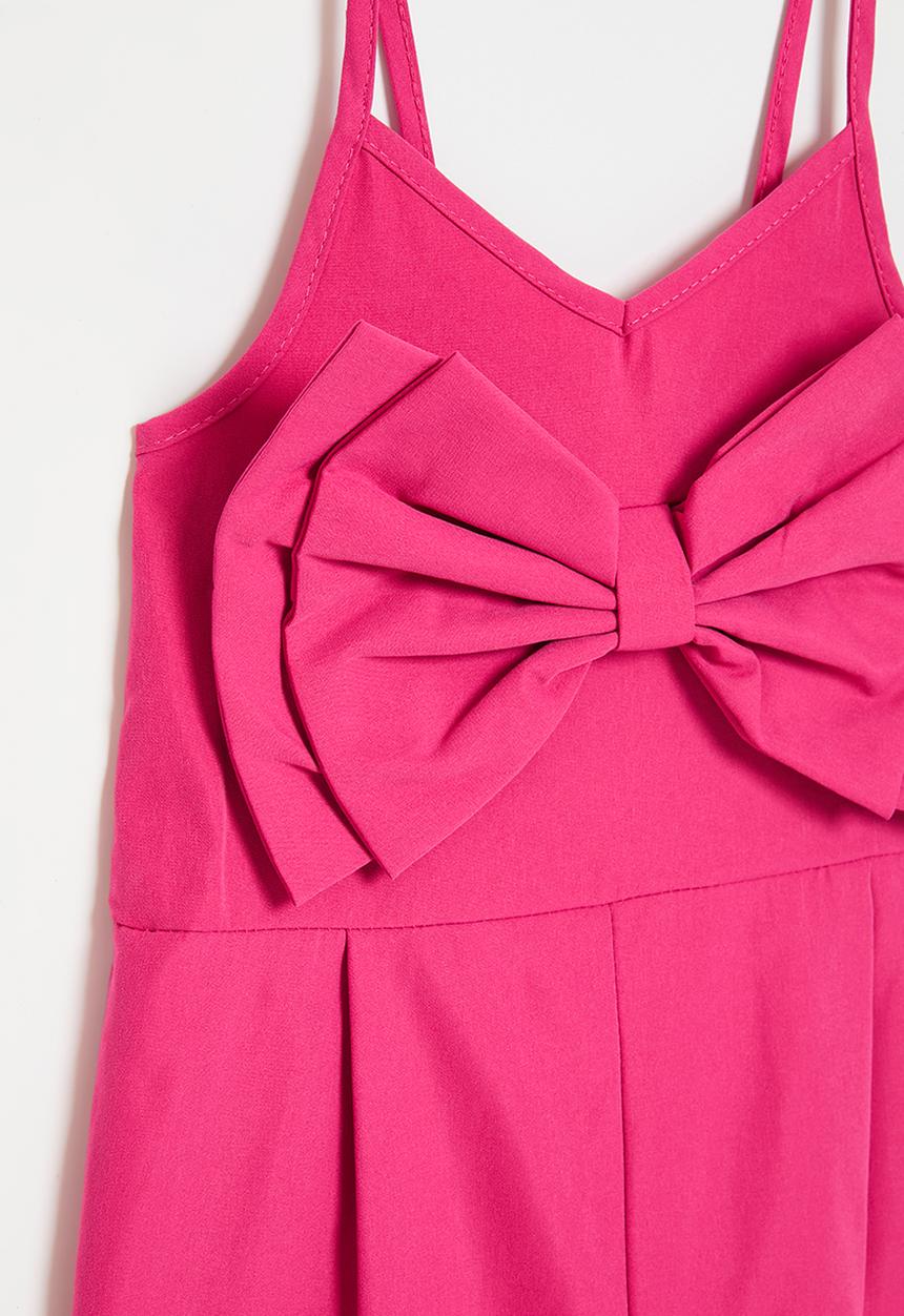 Pop Candy - Bow decor jumpsuit - pink
