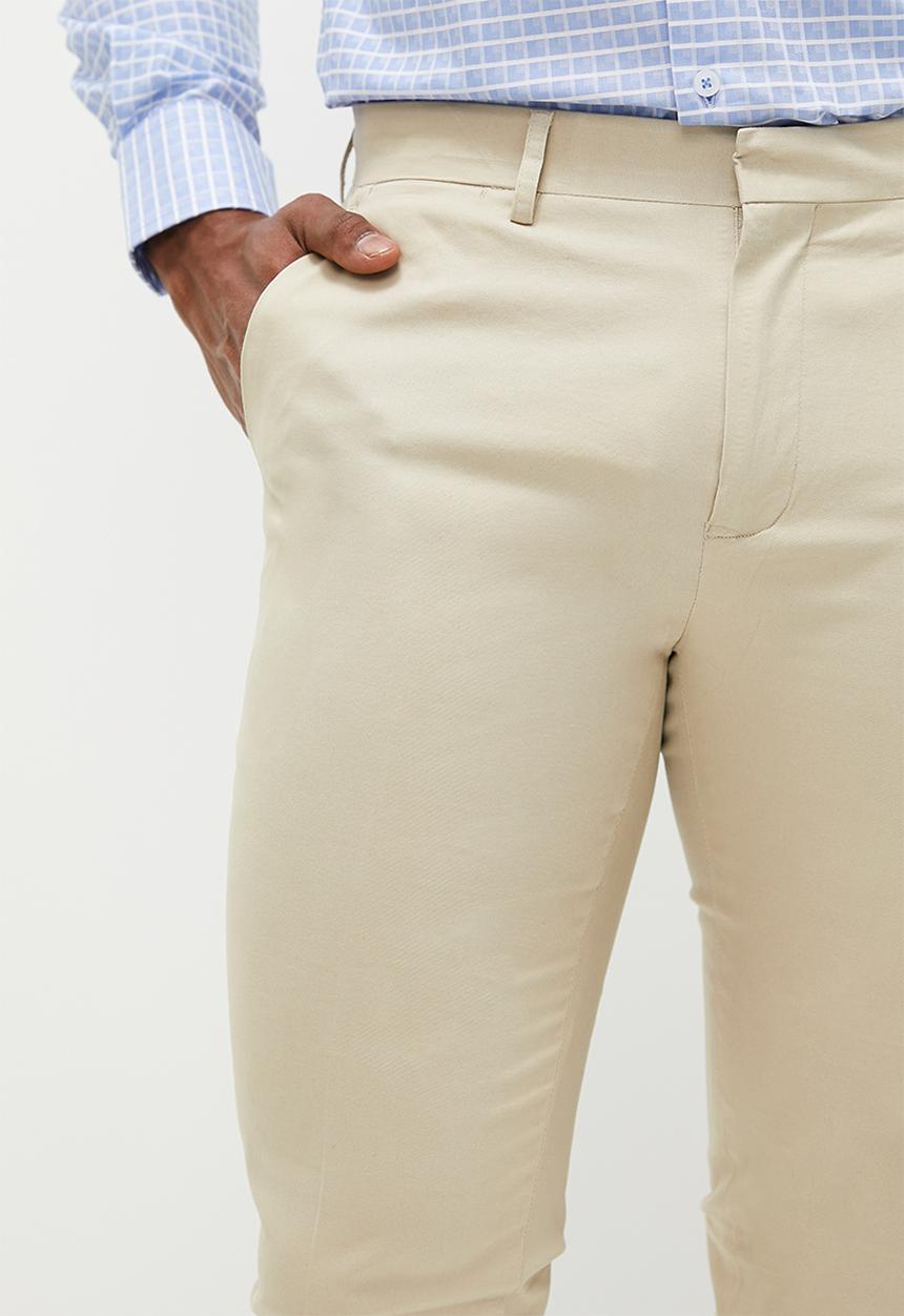 POLO - Men stretch slim fit trouser - neutral 