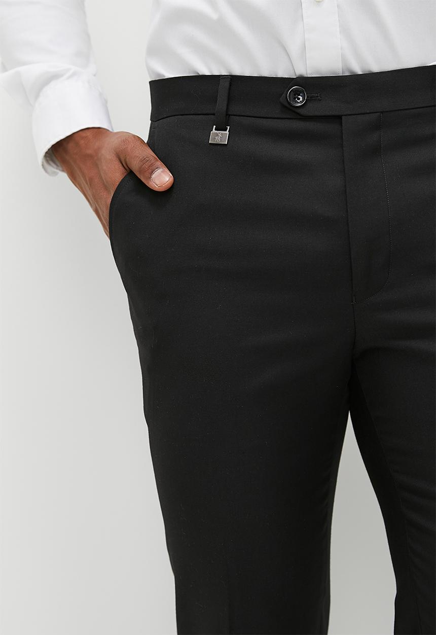 POLO - Men custom fit travel trouser - black