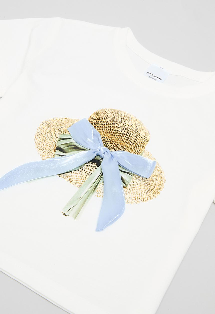 Pop Candy - Skirt & tee set - blue & white