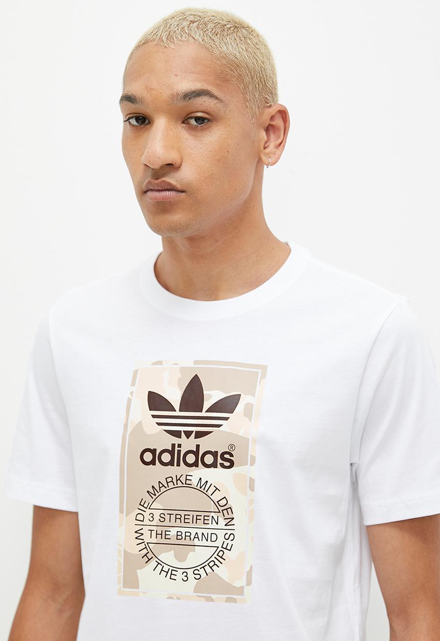 adidas Originals - Camo tongue tee - white 