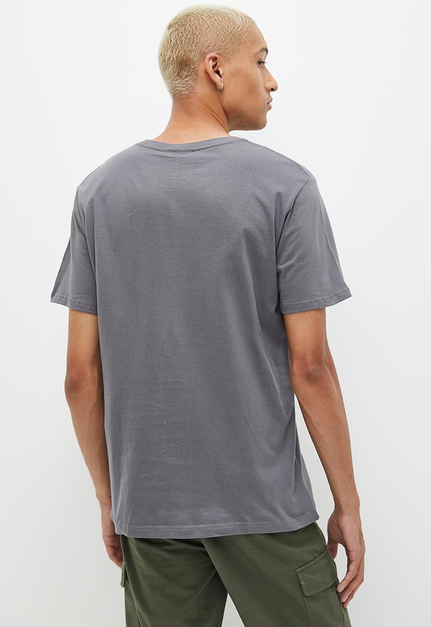 Holmes Bro's - Delux combi tee - grey melange