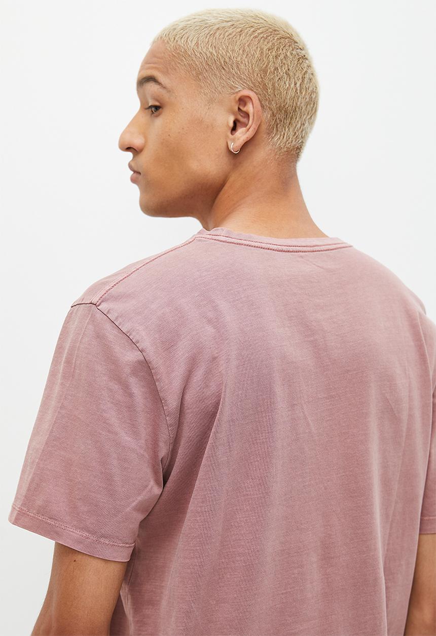 Cotton On - Organic regular fit crew t-shirt - dirty burg 