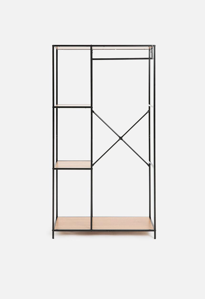 H&S - Jaimie clothing rail - natural & black
