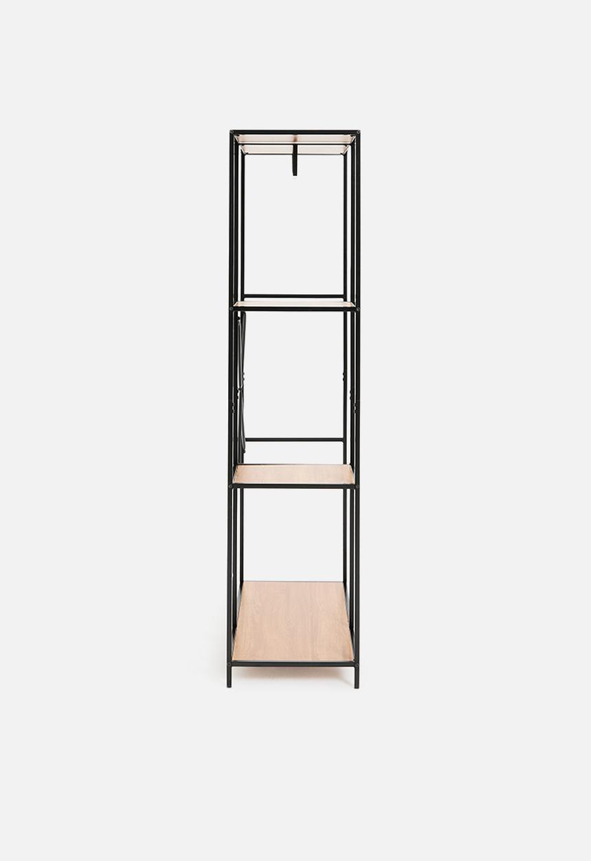 H&S - Jaimie clothing rail - natural & black