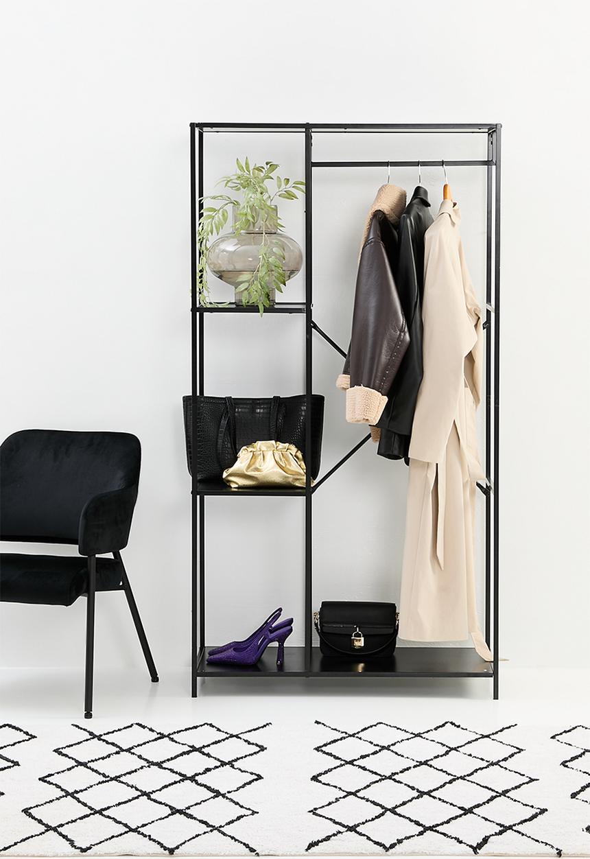 H&S - Mila clothing rail - black