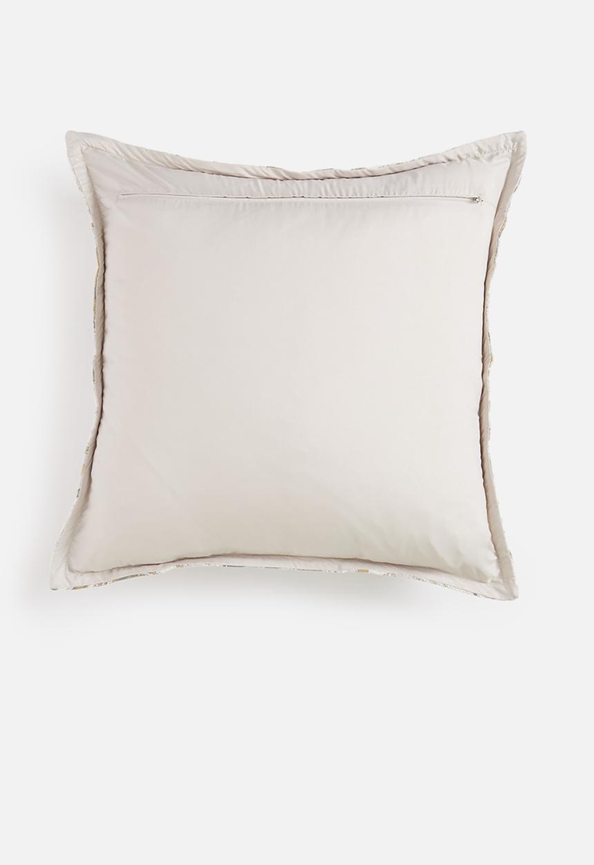 Grey Gardens - Marble Mustard Cushion Cover - Multi