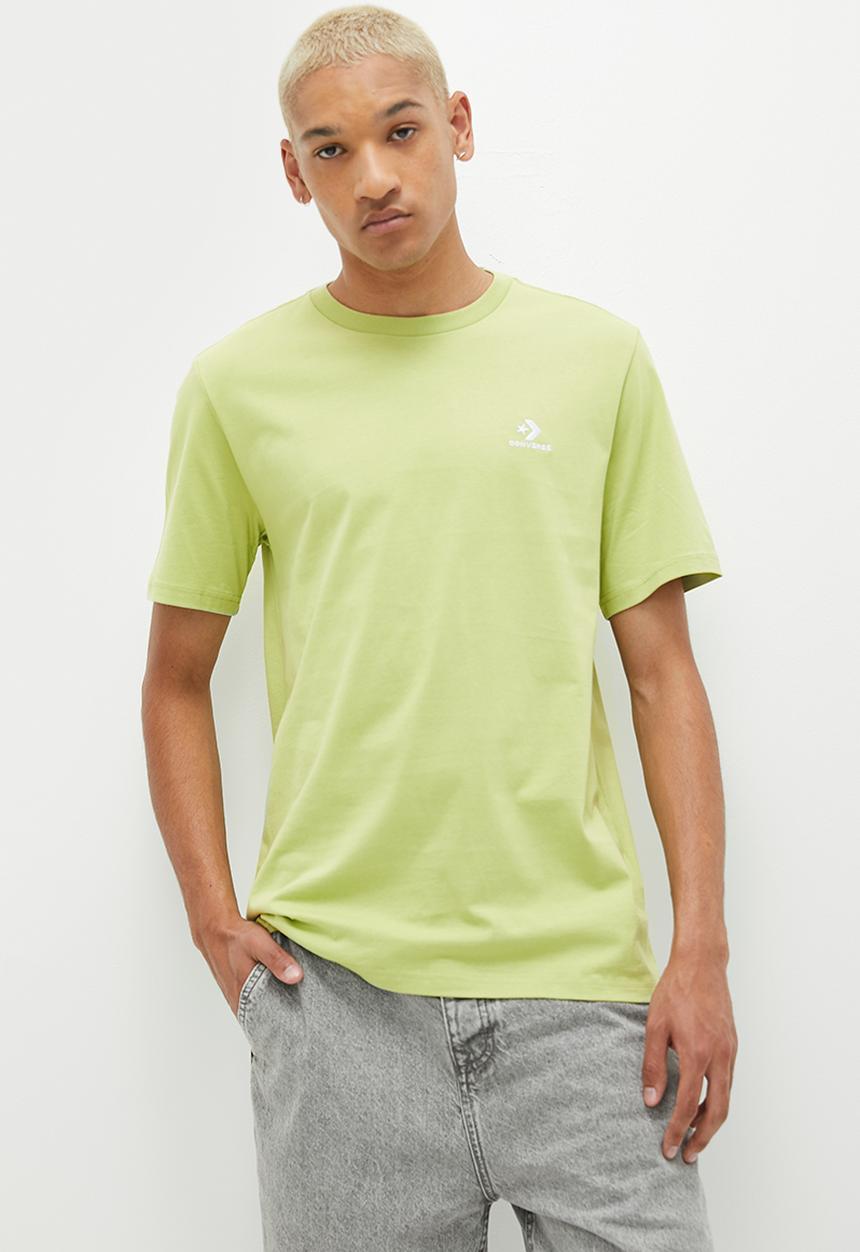 Converse - Converse go-to embroidered star chevron tee - light olive 