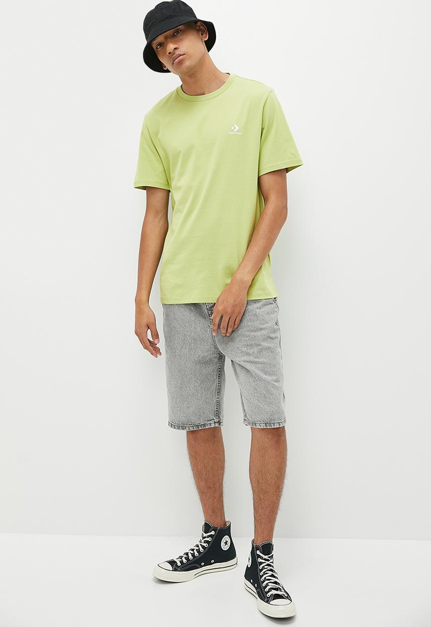 Converse - Converse go-to embroidered star chevron tee - light olive 