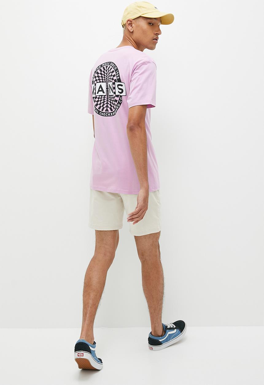 Vans - Warped checkerboard logo short sleeve tee -  lavender frost