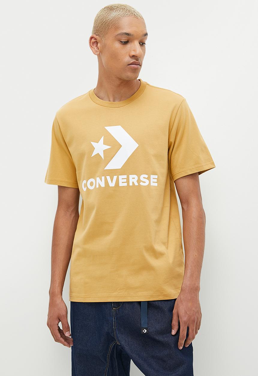 Converse - Converse go-to star chevron logo standard fit T-shirt - tan 