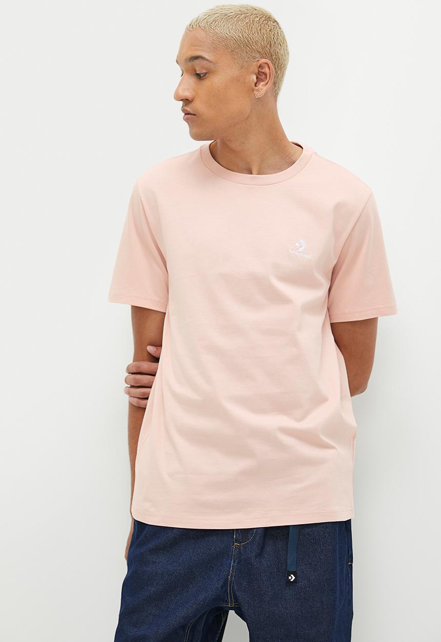 Converse - Converse go-to embroidered star chevron tee - light pink