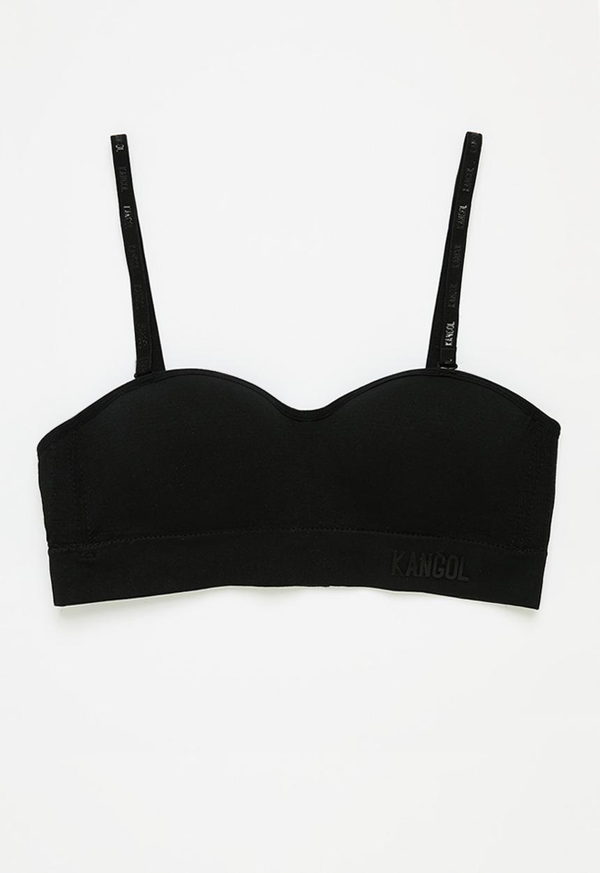 KANGOL - Single moulded seamless bandeau - black