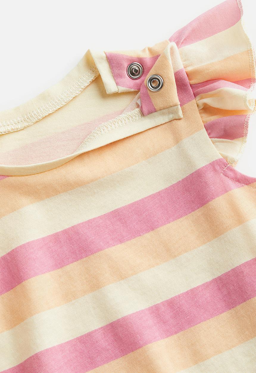 H&M - Printed t-shirt - light yellow striped