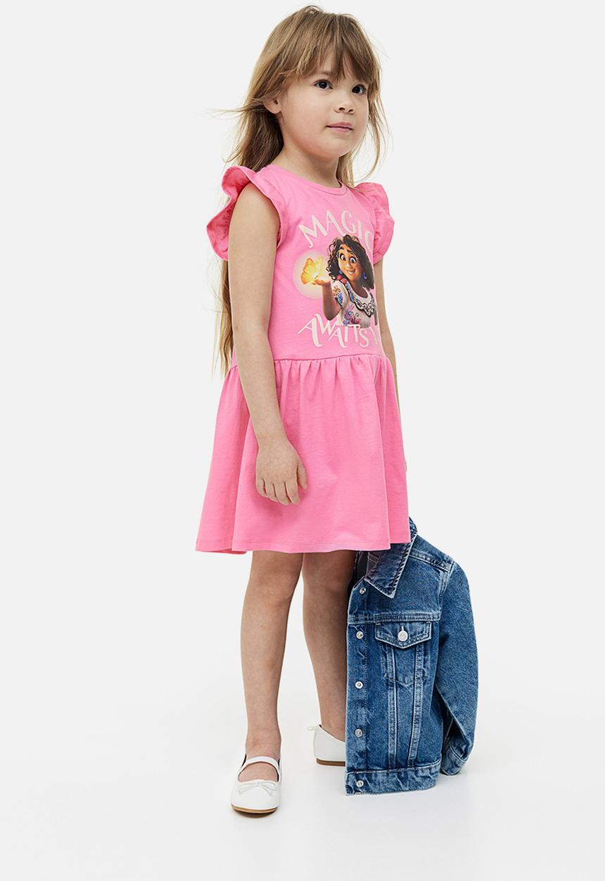 H&M - Printed cotton dress - pink encanto