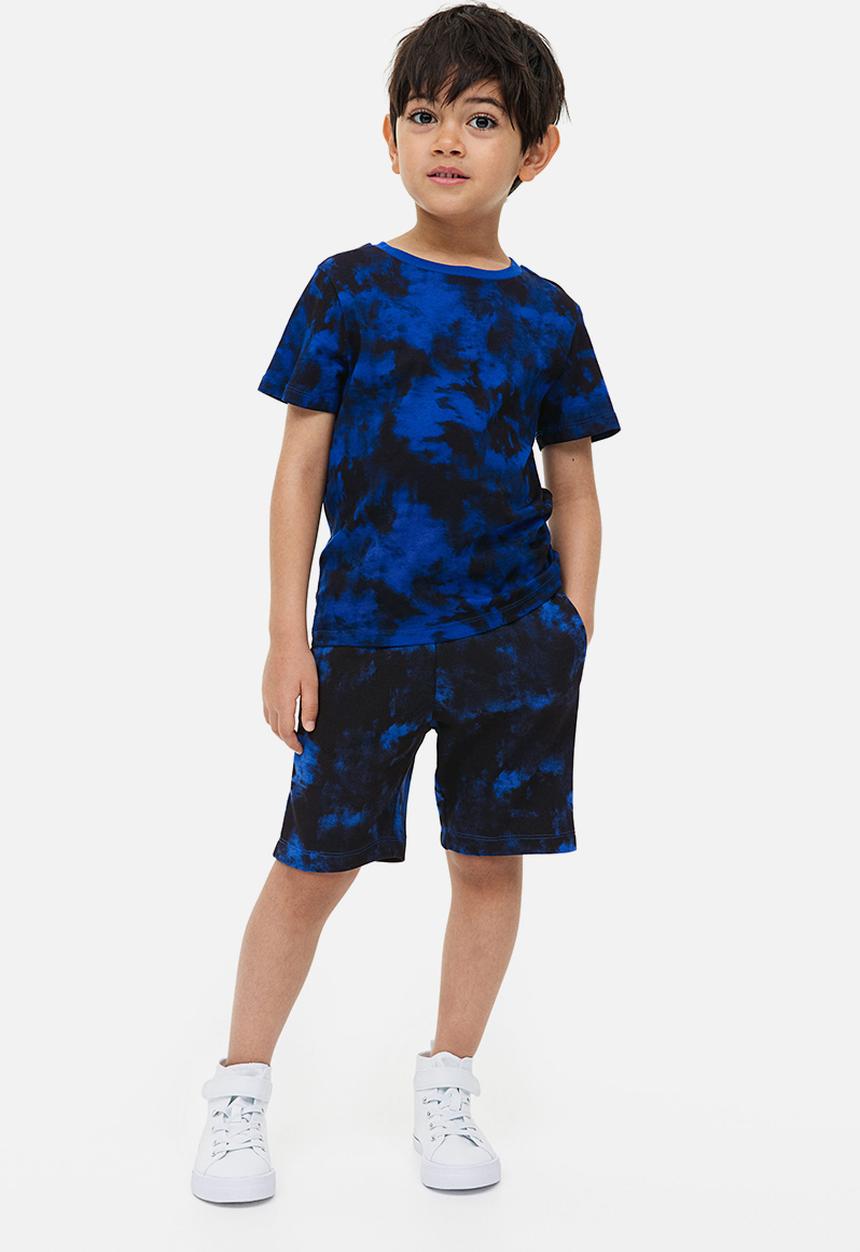 H&M - Sweatshorts - bright blue tie-dye