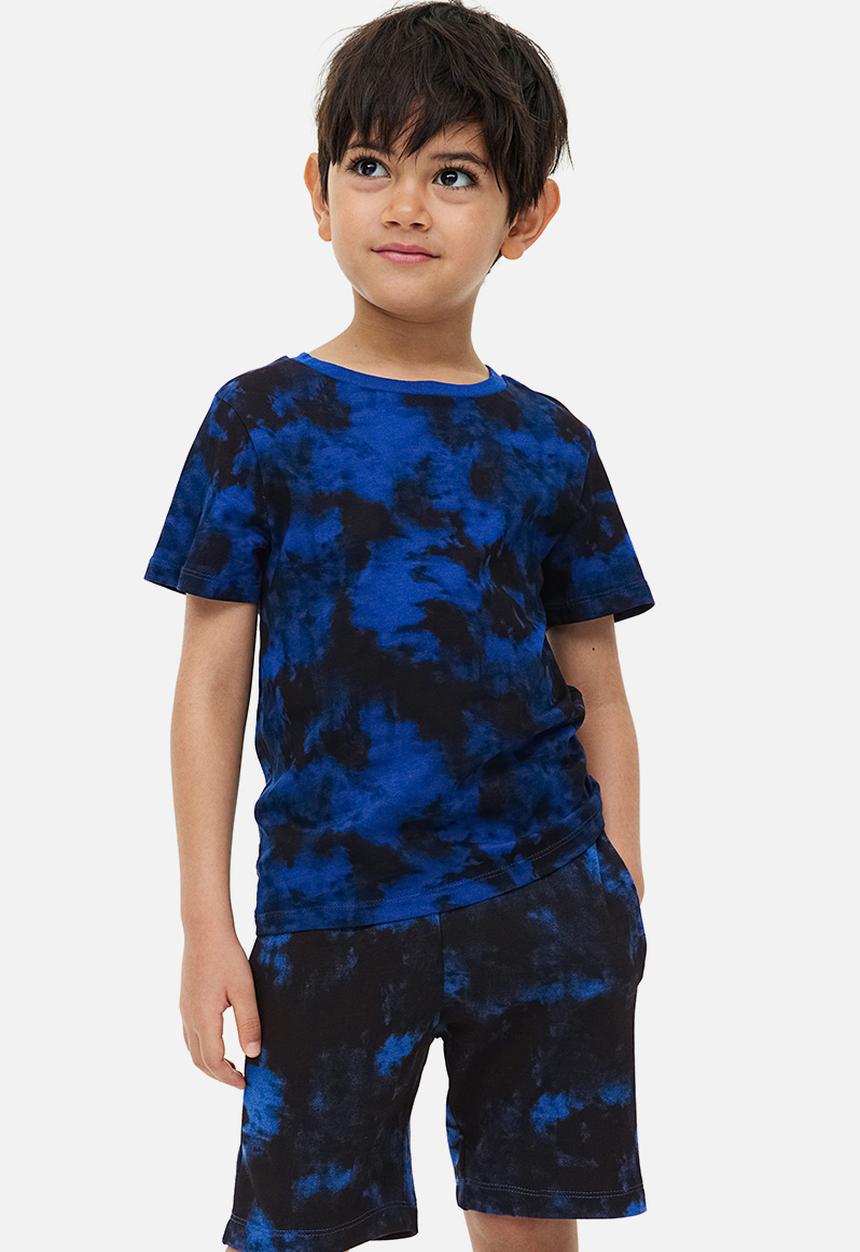 H&M - Sweatshorts - bright blue tie-dye