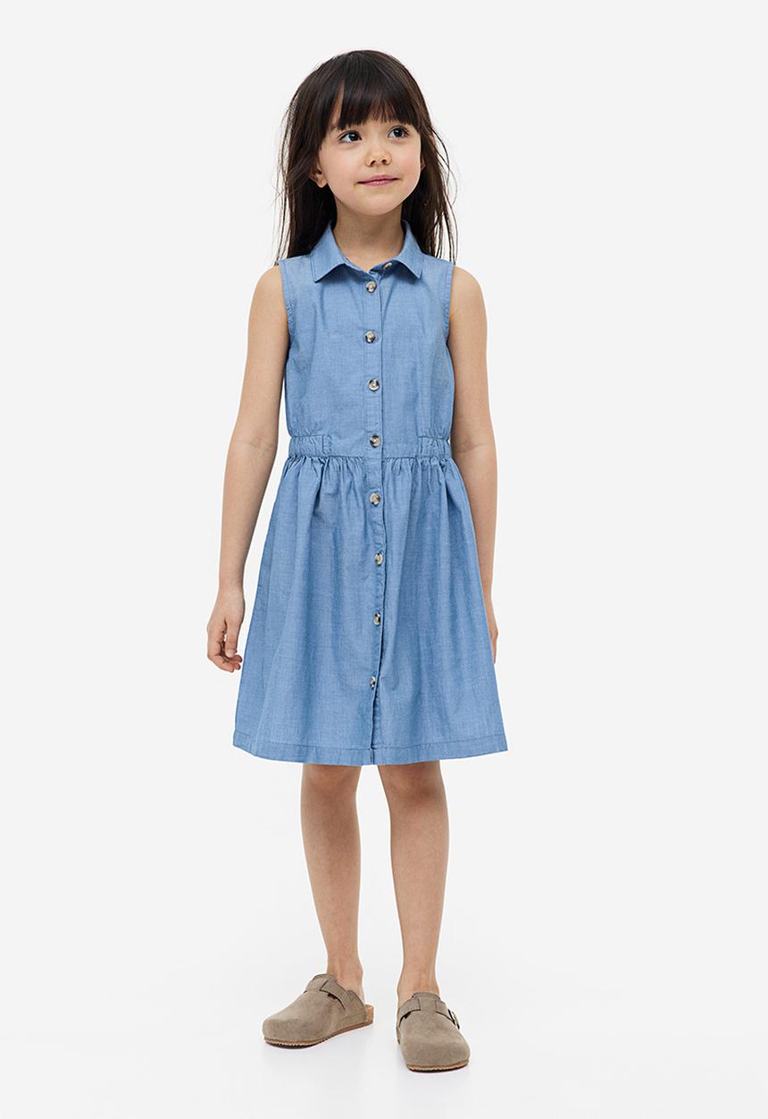 H&M - Cotton shirt dress - blue