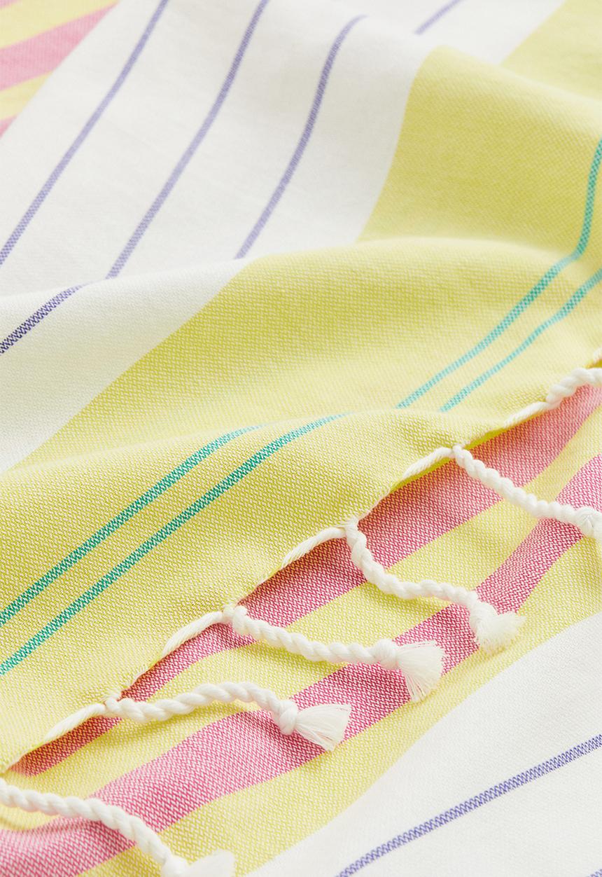 H&M - Large cotton beach towel - yellow striped