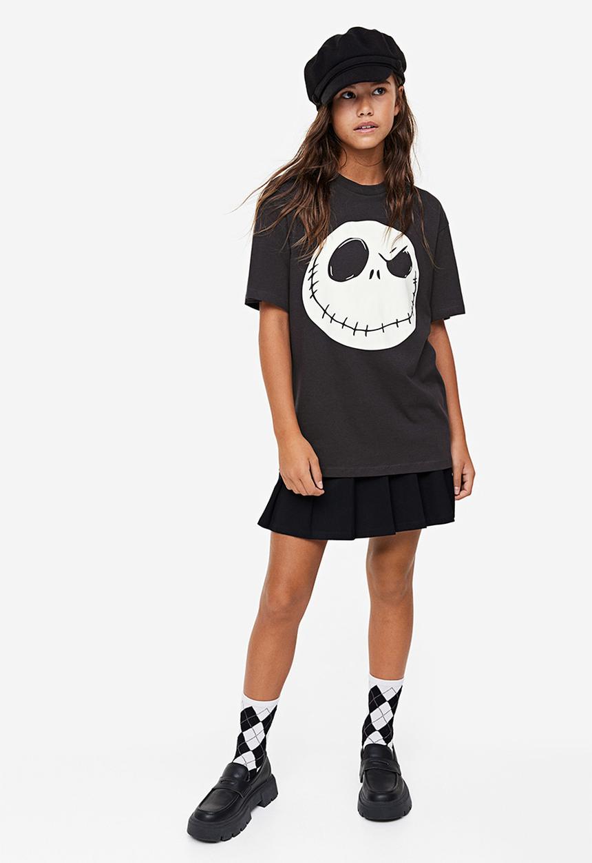 H&M - Printed t-shirt - grey the nightmare before
