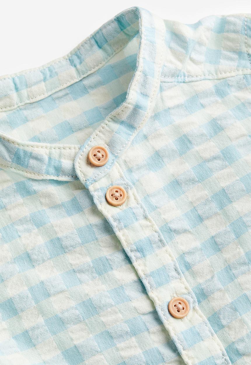 H&M - 2-Piece cotton set - light blue checked