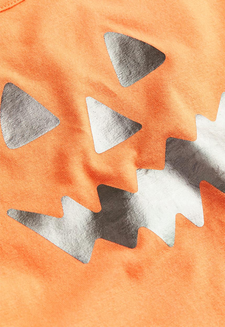 H&M - Printed t-shirt - orange pumpkin