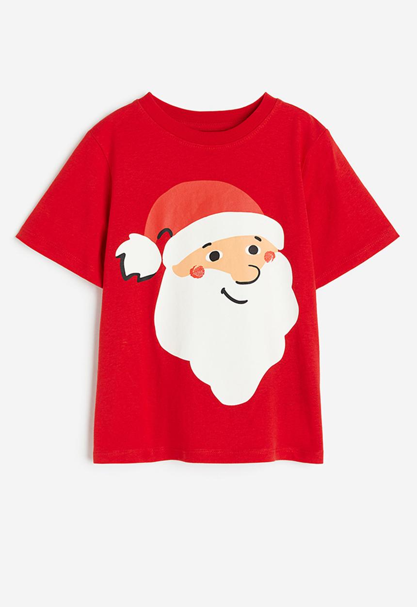 H&M - Printed t-shirt - red santa
