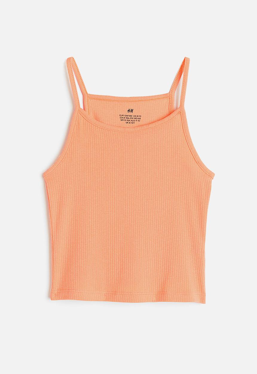 H&M - Ribbed vest top - coral 