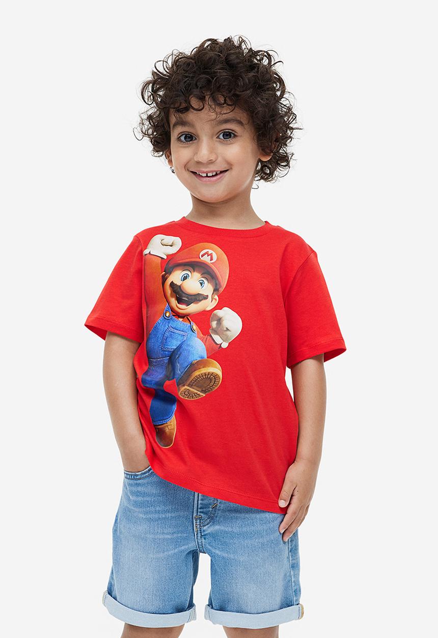 H&M - 3 Pack printed t-shirts - red super mario 