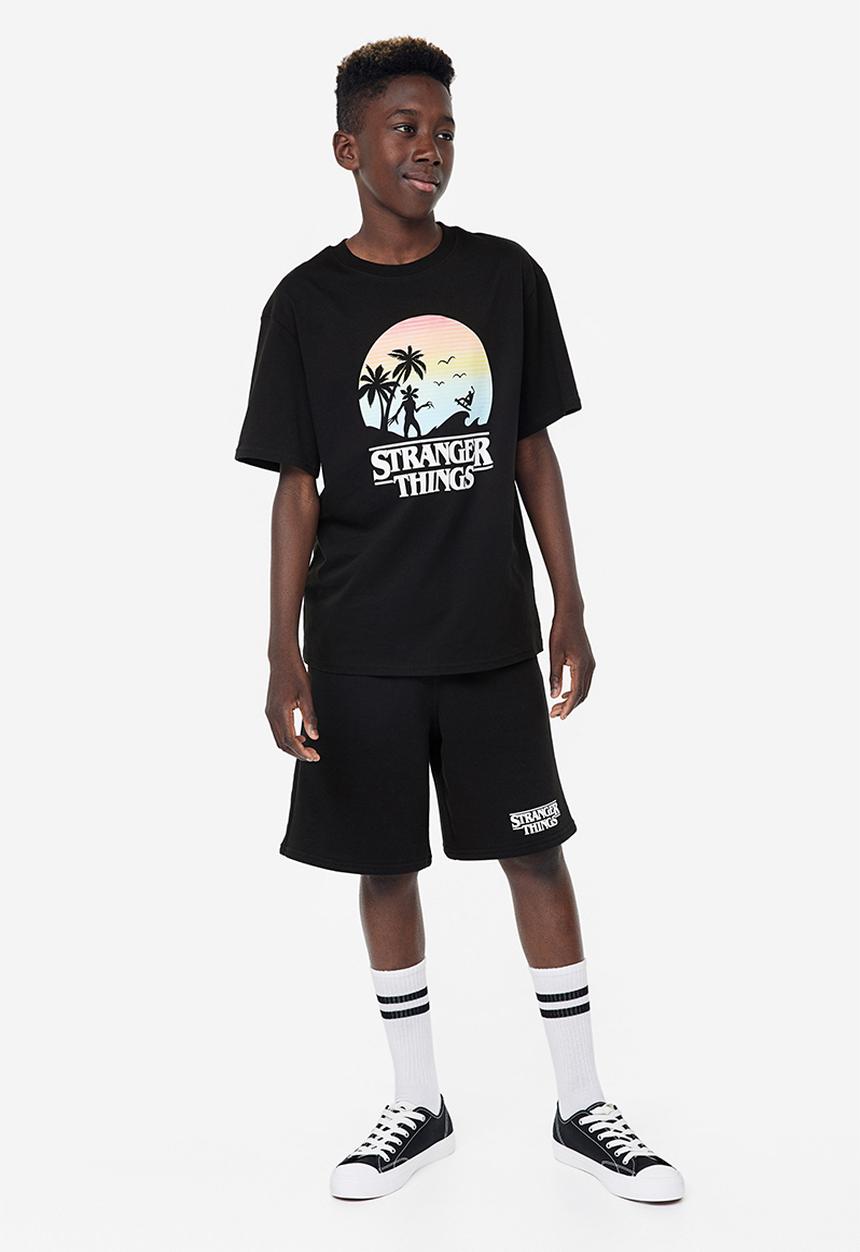 H&M - 2 Piece printed set - black stranger things